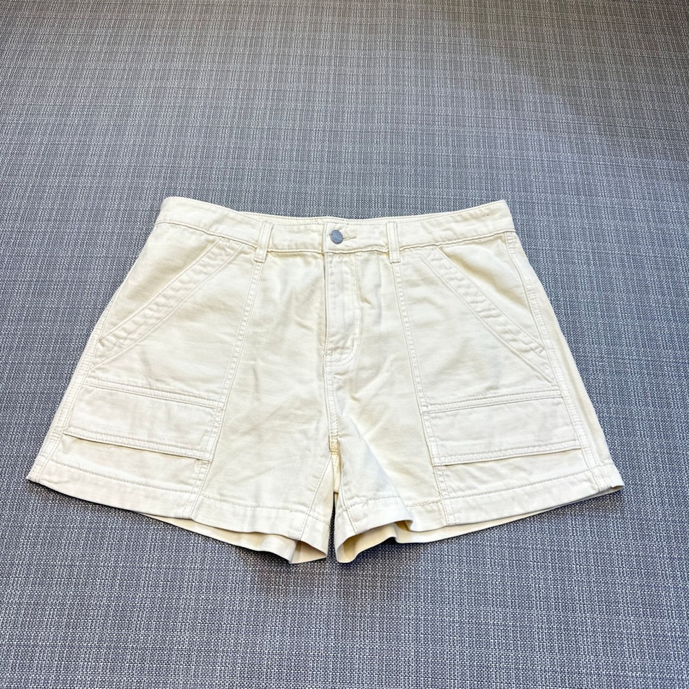 Coastal Womens Cream Utility Shorts size 30 Summer Resort Vacaton Euro